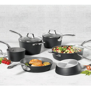 Heritage The Rock Frying Pan, Non-stick, Dishwasher & Oven Safe, Black,  2-pk, 26cm & 30cm