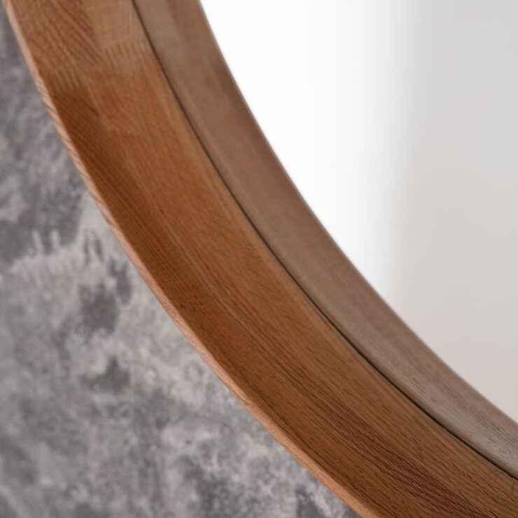 Gallery Keynes oak round mirror Gallery Keynes oak round mirror