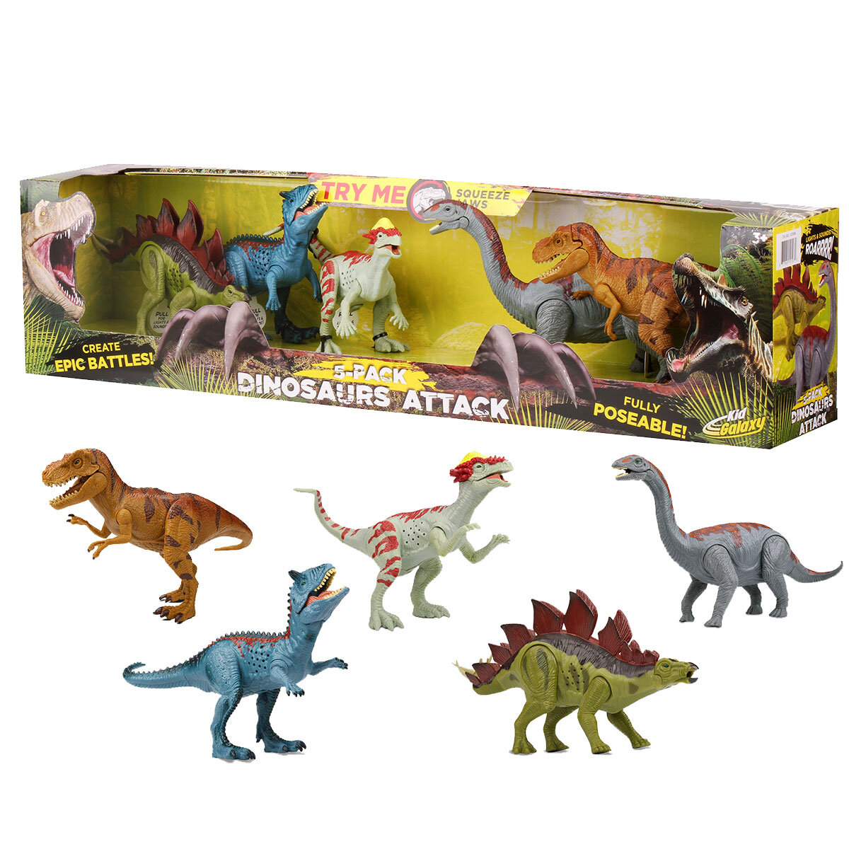 Buy Dinosaurs Attack 5 Pack Assorted Box & Item Combined Image at Costco.co.uk