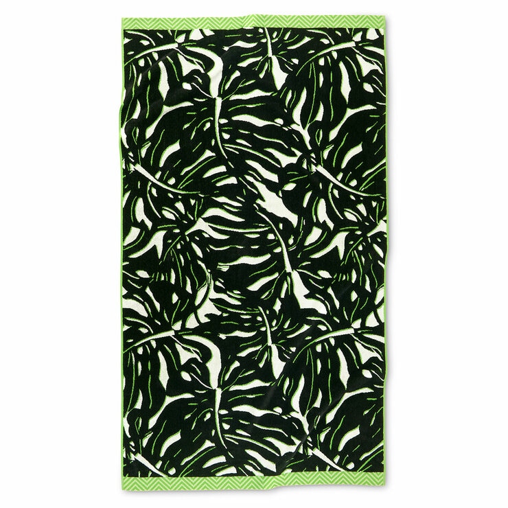 Oversized 100% Cotton Monstera Beach Towel Oversized 100% Cotton Monstera Beach Towel