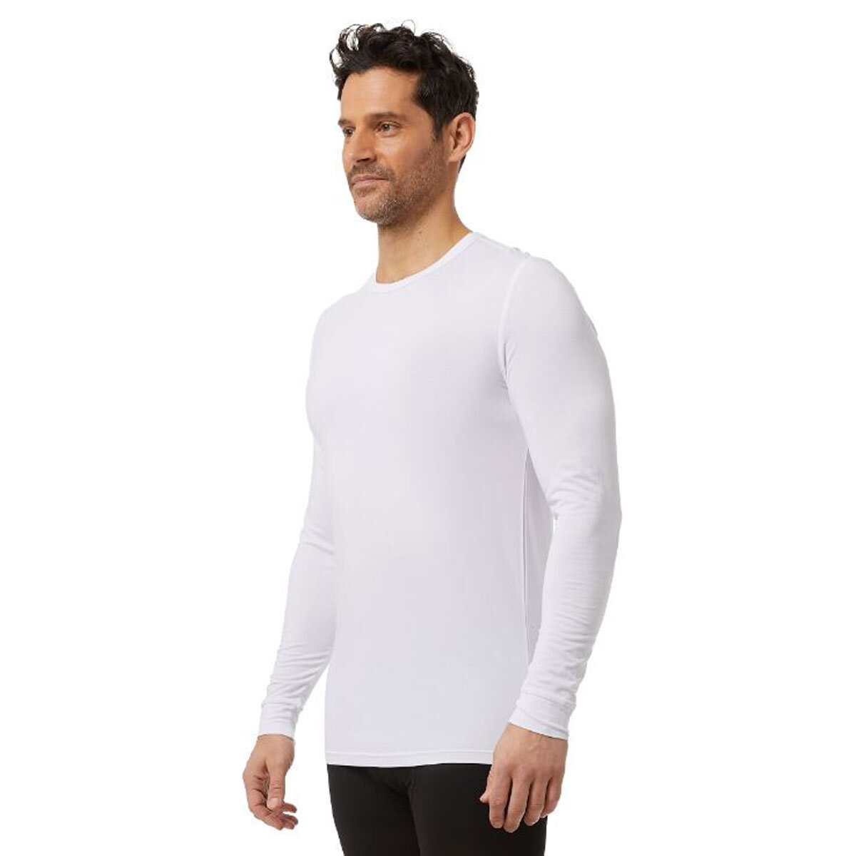Hockey Long Sleeve Skim T-shirt in White for Men