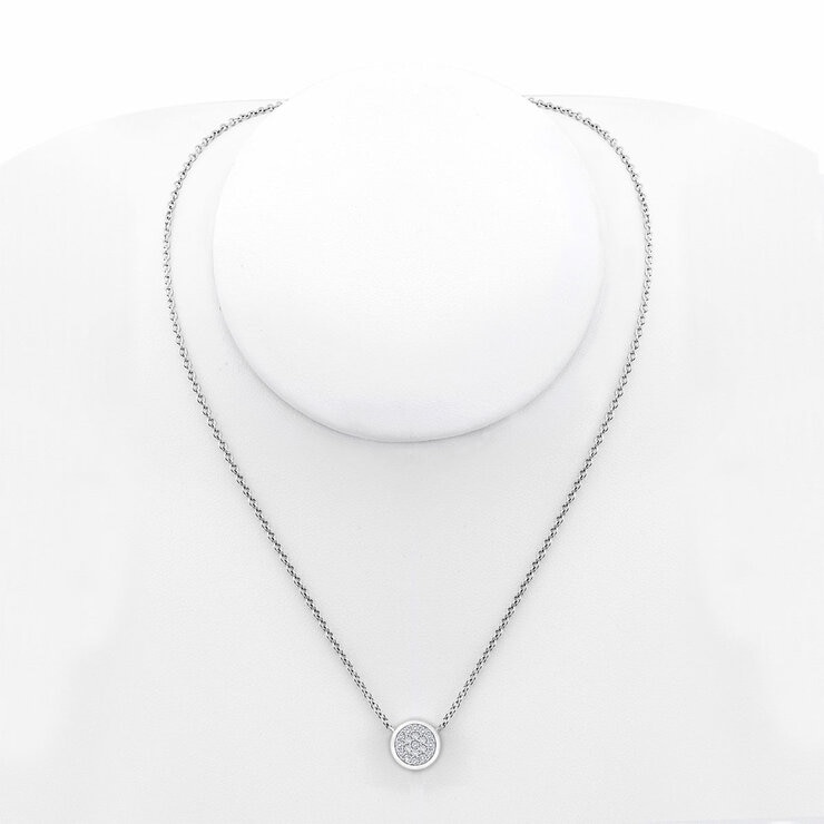 0.25ctw Round Brilliant Diamond Necklace, 14ct White Gold