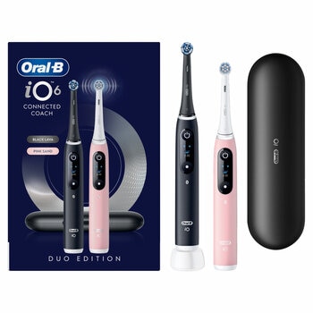 Oral B iO 6 Duo Pack Power Electric Toothbrush in Black Lava & Pink Sand Oral B iO 6 Duo Pack Power Electric Toothbrush in Black Lava & Pink Sand