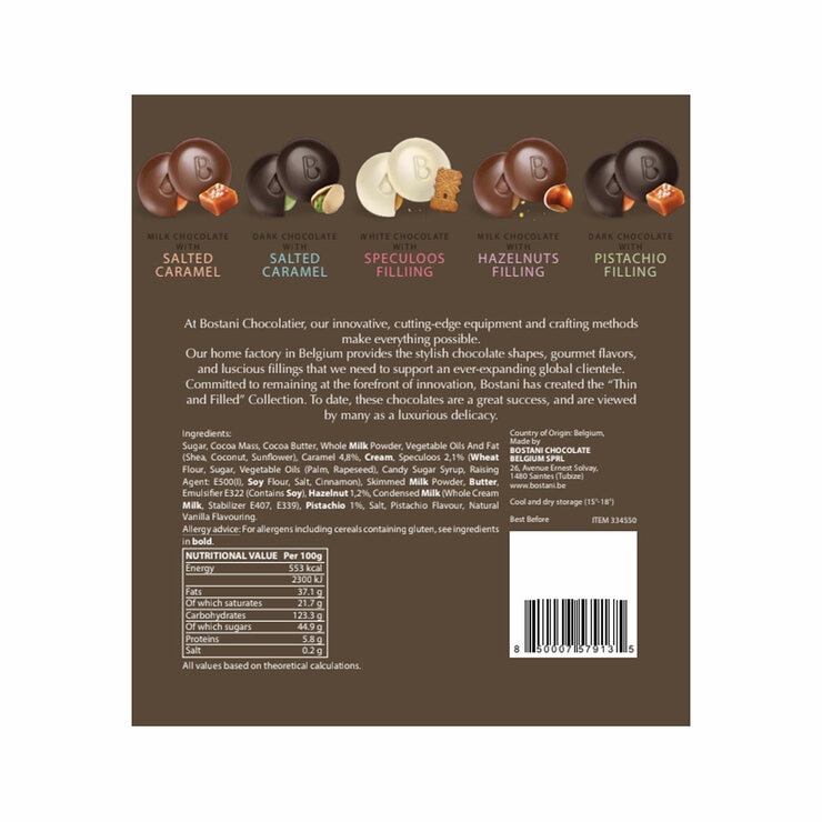 Bostani Belgian Chocolate Thins, 500g