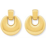 14ct Yellow Gold Plain Circle Drop Earrings 14ct Yellow Gold Plain Circle Drop Earrings
