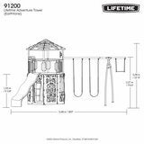 Diagram of the dimensions of the playset (from the front) Diagram of the dimensions of the playset (from the front)
