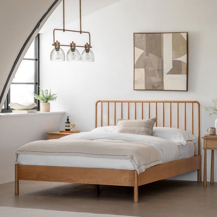 Gallery Wycombe Natural Oak Bed Frame in 3 Sizes Gallery Wycombe Natural Oak Bed Frame in 3 Sizes