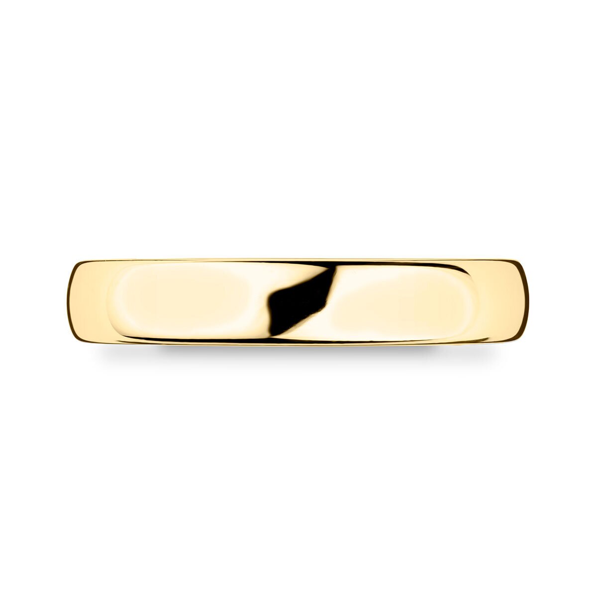 4.0mm Basic Court Wedding band. 18ct Yellow Gold