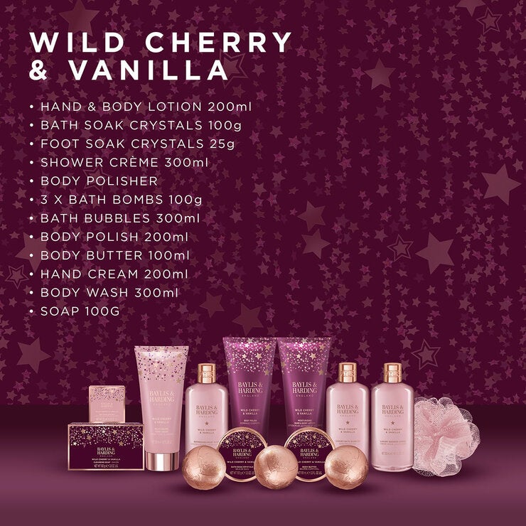 Baylis & Harding Ultimate Pamper Gift Set, Wild Cherry and Vanilla Baylis & Harding Ultimate Pamper Gift Set, Wild Cherry and Vanilla