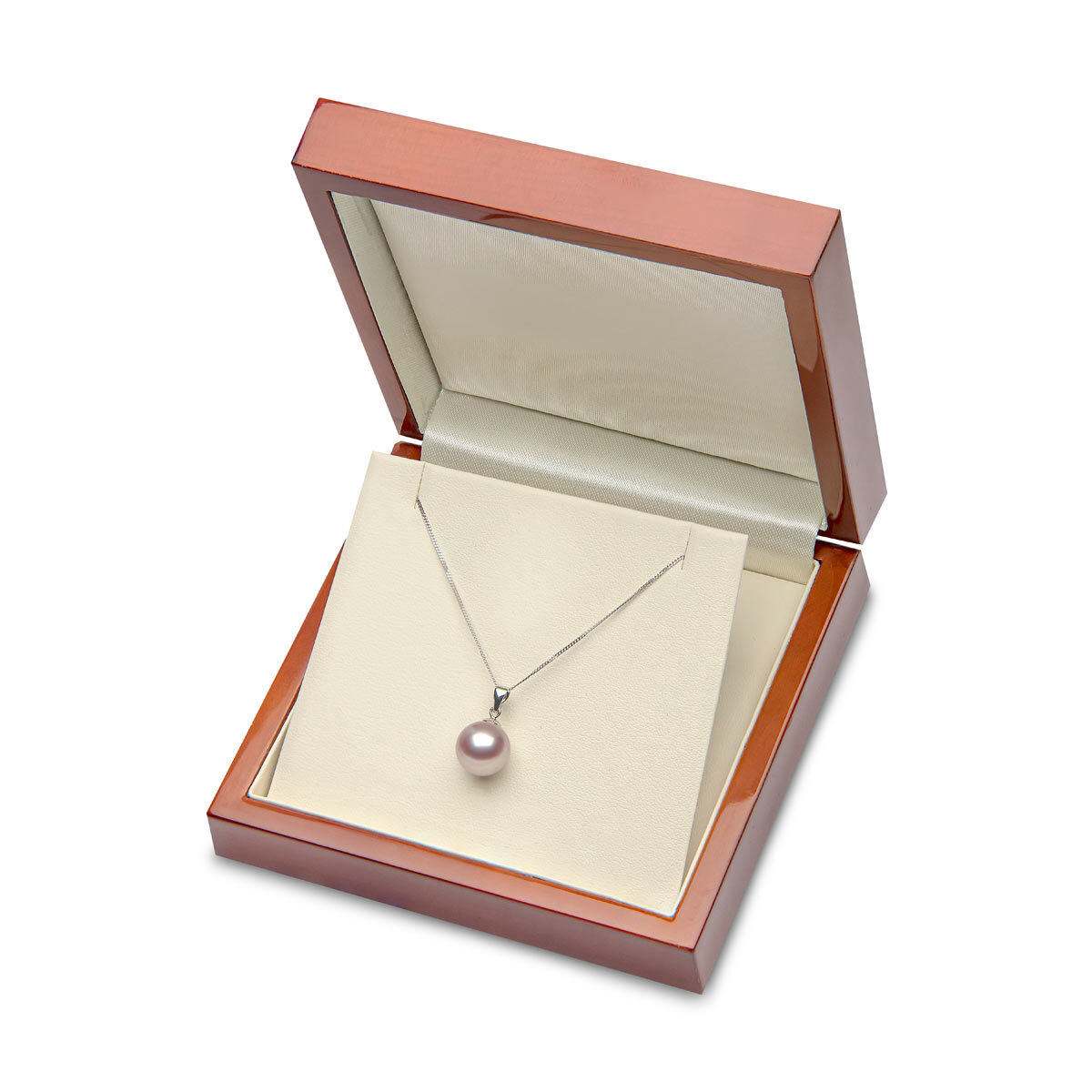 1010.5mm Cultured Freshwater Pink Pearl Pendant, 18ct White Gold