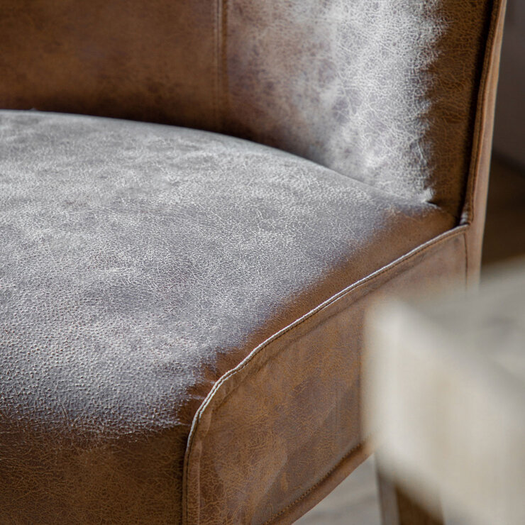 Tarnby Brown Leather Barstool 2pk