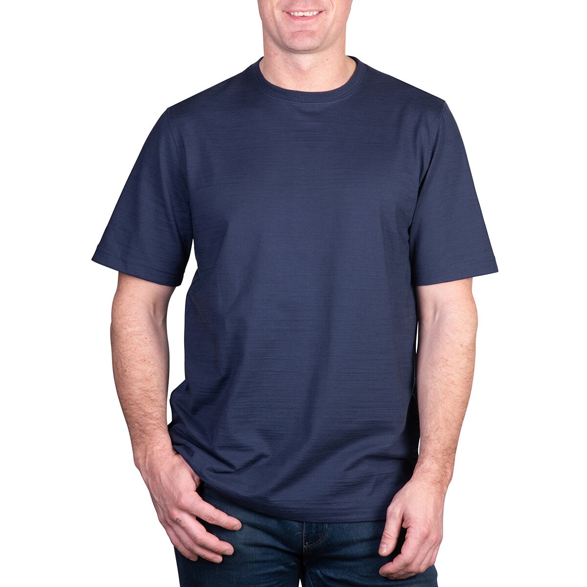 Kirkland Signature Men's Pima Cotton Slub Tee in Navy
