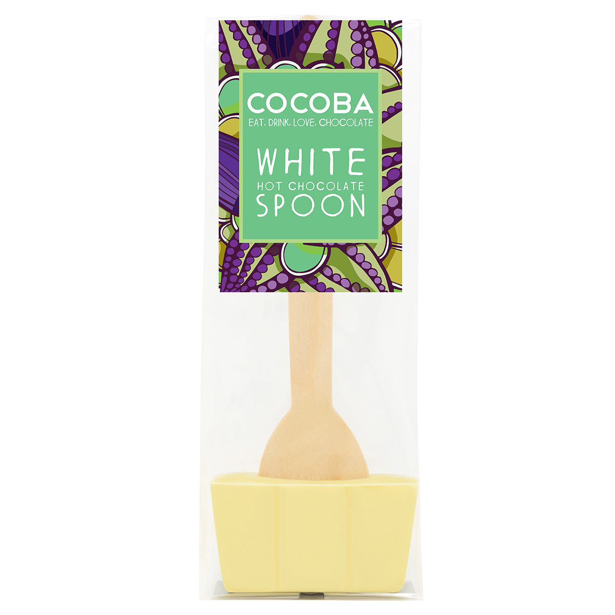 Cocoba White Chocolate Hot Chocolate Spoons, 20 x 50g