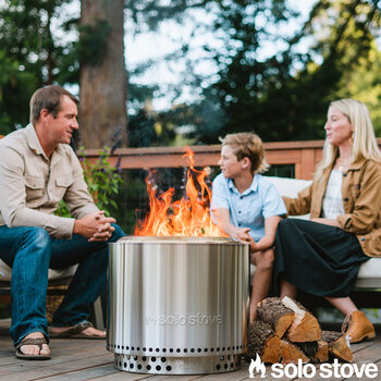 Solo Stove Bonfire 2.0 Wood Burning Stainless Steel Fire Pit Bundle