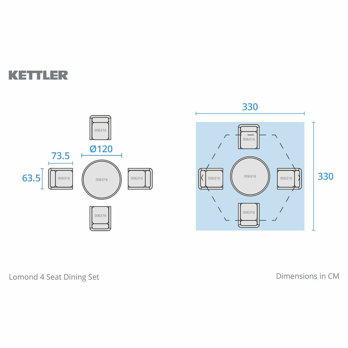 Kettler Lomond 4 Piece Wicker Dining Set Kettler Lomond 4 Piece Wicker Dining Set