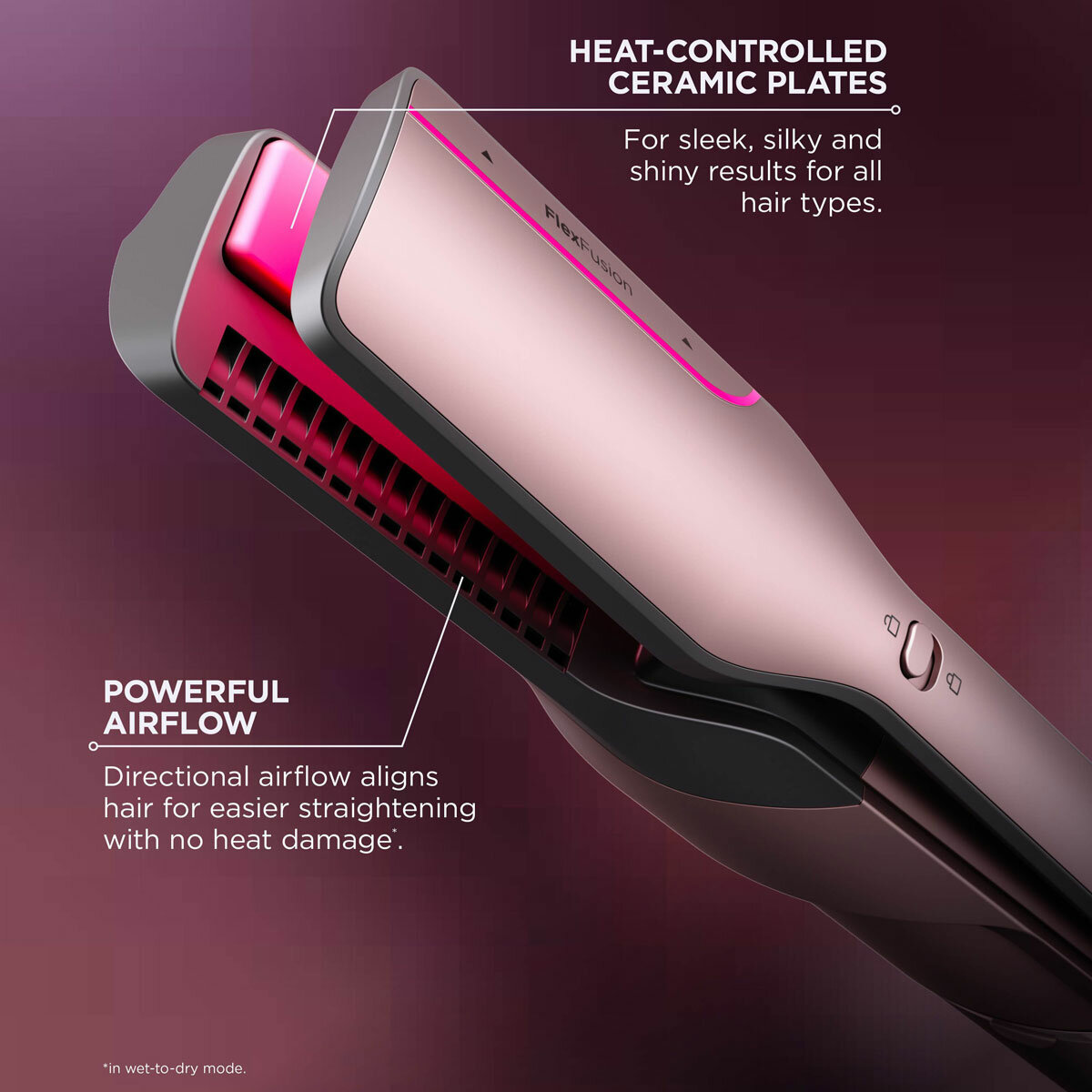 Lifestyle image of Shark FlexFusion 4 in 1 Air Styler with powerful airflow