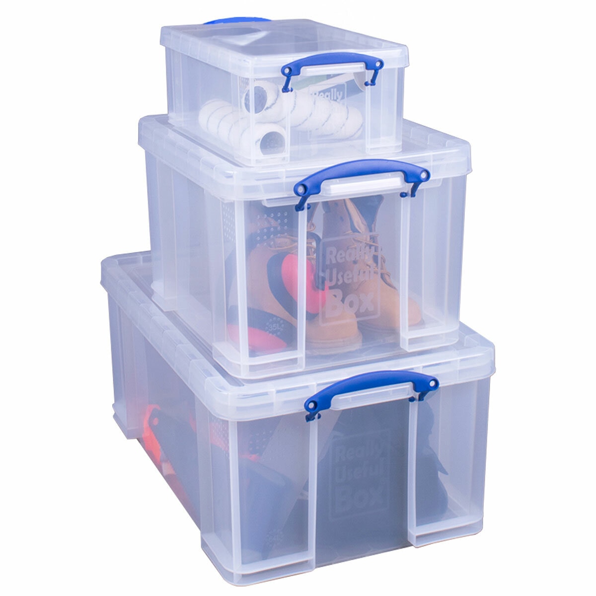 Really Useful Nest of 3 Boxes in 64L, 35L & 9L Really Useful Nest of 3 Boxes in 64L, 35L & 9L