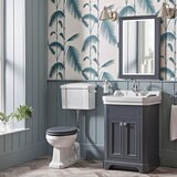 Tavistock Abbot 61.0 cm Floor Mounted Vanity Unit in Dark Grey