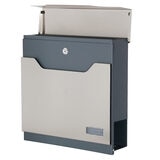 Cut out image of letterbox with top open on white background