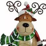 Buy Crackle Glass Snowman & Moose Moose Detail Image at Costco.co.uk