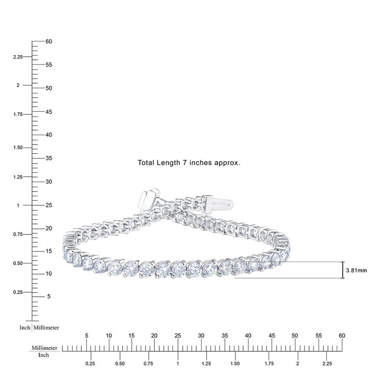6.00ctw Round Brilliant Cut Diamond Tennis Bracelet, 18ct White Gold 6.00ctw Round Brilliant Cut Diamond Tennis Bracelet, 18ct White Gold