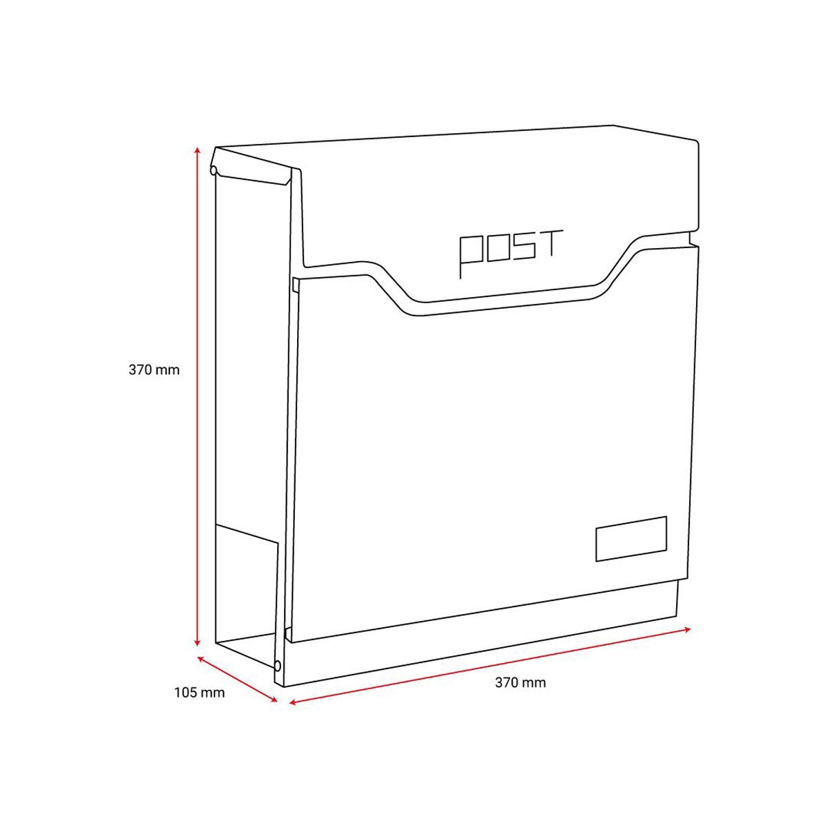 Phoenix Estilo Top Loading Letter Box MB0123KS in Stainless Steel with Key Lock