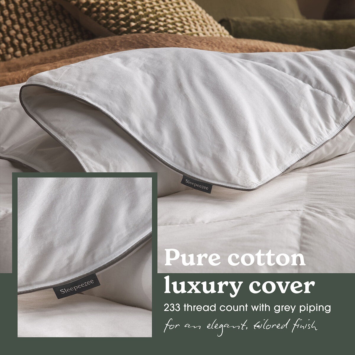 Sleepeezee Natural Feather and Down 10.5 Tog Duvet In 3 Sizes Sleepeezee Natural Feather and Down 10.5 Tog Duvet In 3 Sizes