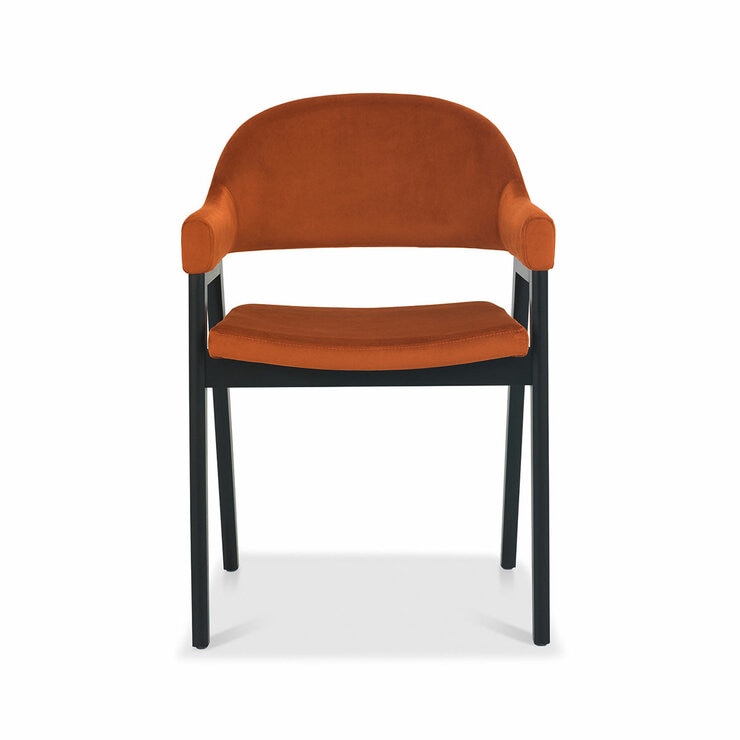 Bentley Designs Camden Peppercorn Rust Velvet Armchair, 2 Pack Bentley Designs Camden Peppercorn Rust Velvet Armchair, 2 Pack