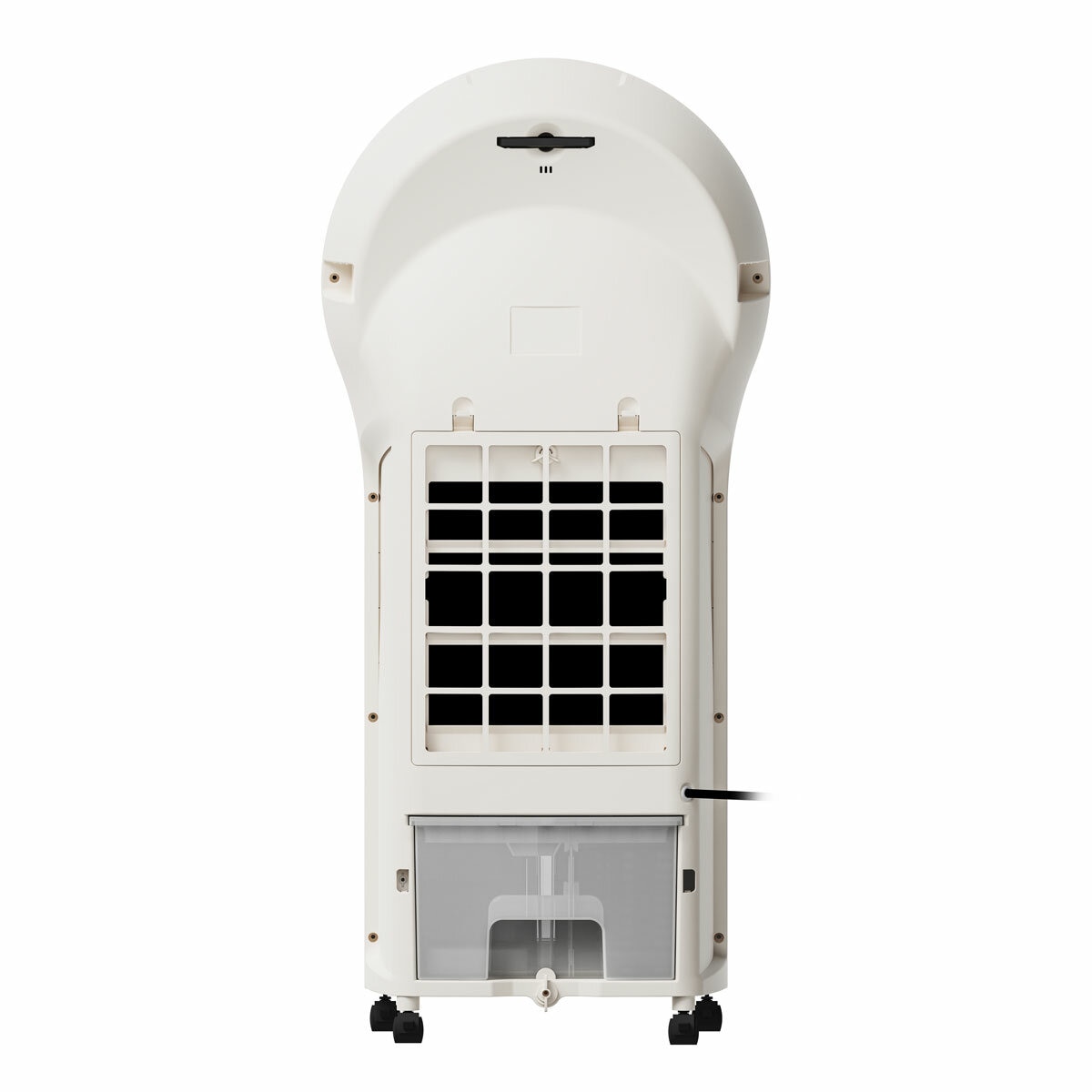 Back profile of Duux Mist Air Cooler in Stone