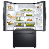 Fridge freezer with fridge doors open
