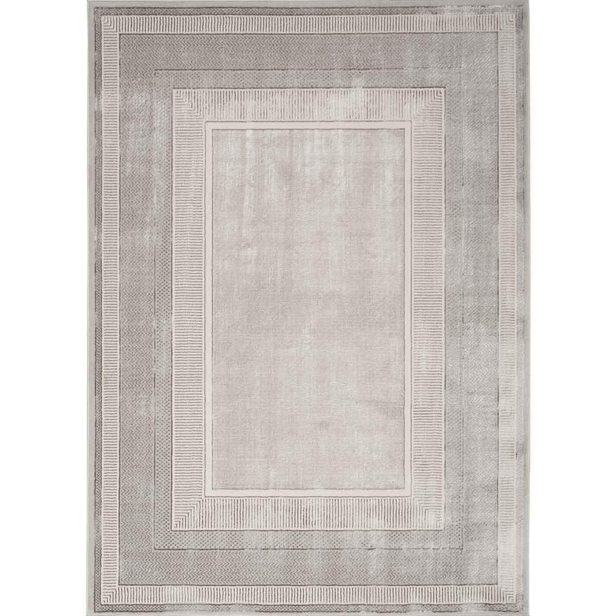 Glitz Silver Border Area Rug, 160 x 220 cm