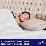 Luff 700 Thread Count 100% Organic Bamboo Pillowcases 2 Pack Light Grey3