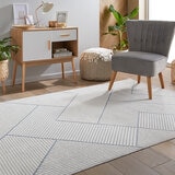 Concept Looms Jazz Blue Geo Indoor Oudoor Rug, in 2 Sizes