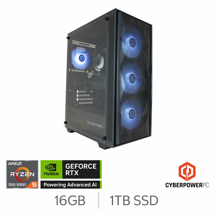 CyberPower, AMD Ryzen 5, 16GB RAM, 1TB SSD, NVIDIA GeForce RTX 5060, Gaming Desktop PC CyberPower, AMD Ryzen 5, 16GB RAM, 1TB SSD, NVIDIA GeForce RTX 5060, Gaming Desktop PC