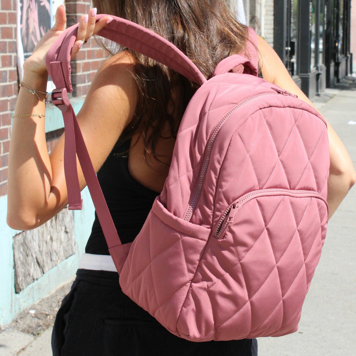 MYTAGALONGS Quilted Lightweight Puffer Backpack