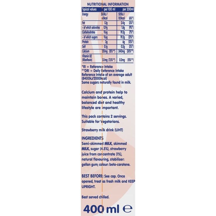 Yazoo Strawberry Milkshake, 10 x 400ml Costco UK