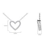 0.25ctw Round Brilliant Cut Heart Pendant, 18ct White Gold