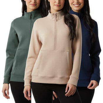 32 Degrees Women's Sueded Tech 1/2 Zip Sweatshirt