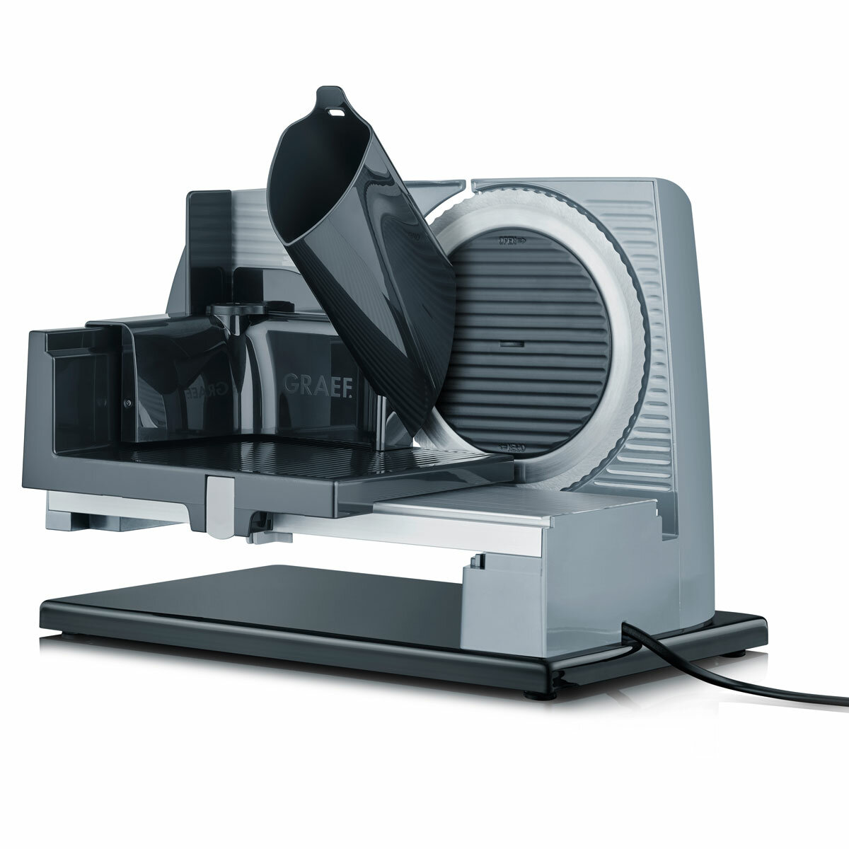 Rear Profile of Graef SKS111 Electrical Food Slicer in Silver