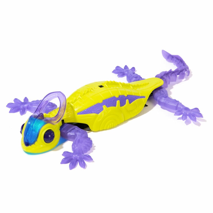 HEX BOTS Wall Crawler Chameleon, Rechargeable Remote Control Robot - Purple (4+ Years)