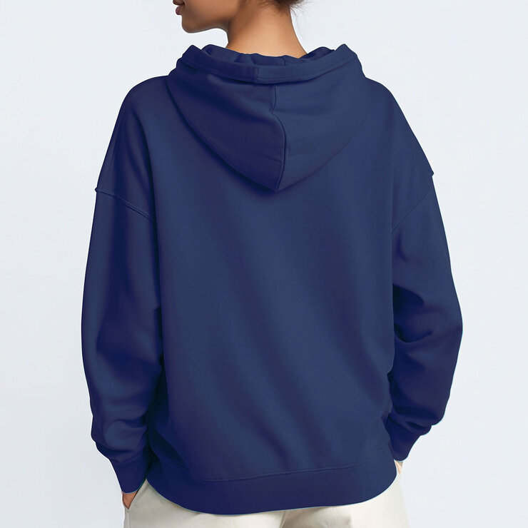 Jack Wills Ladies Embossed Logo Hoody in Navy