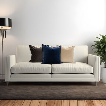 Velvet Feather Filled Deco Cushion 55 x 55 cm, in 3 colours