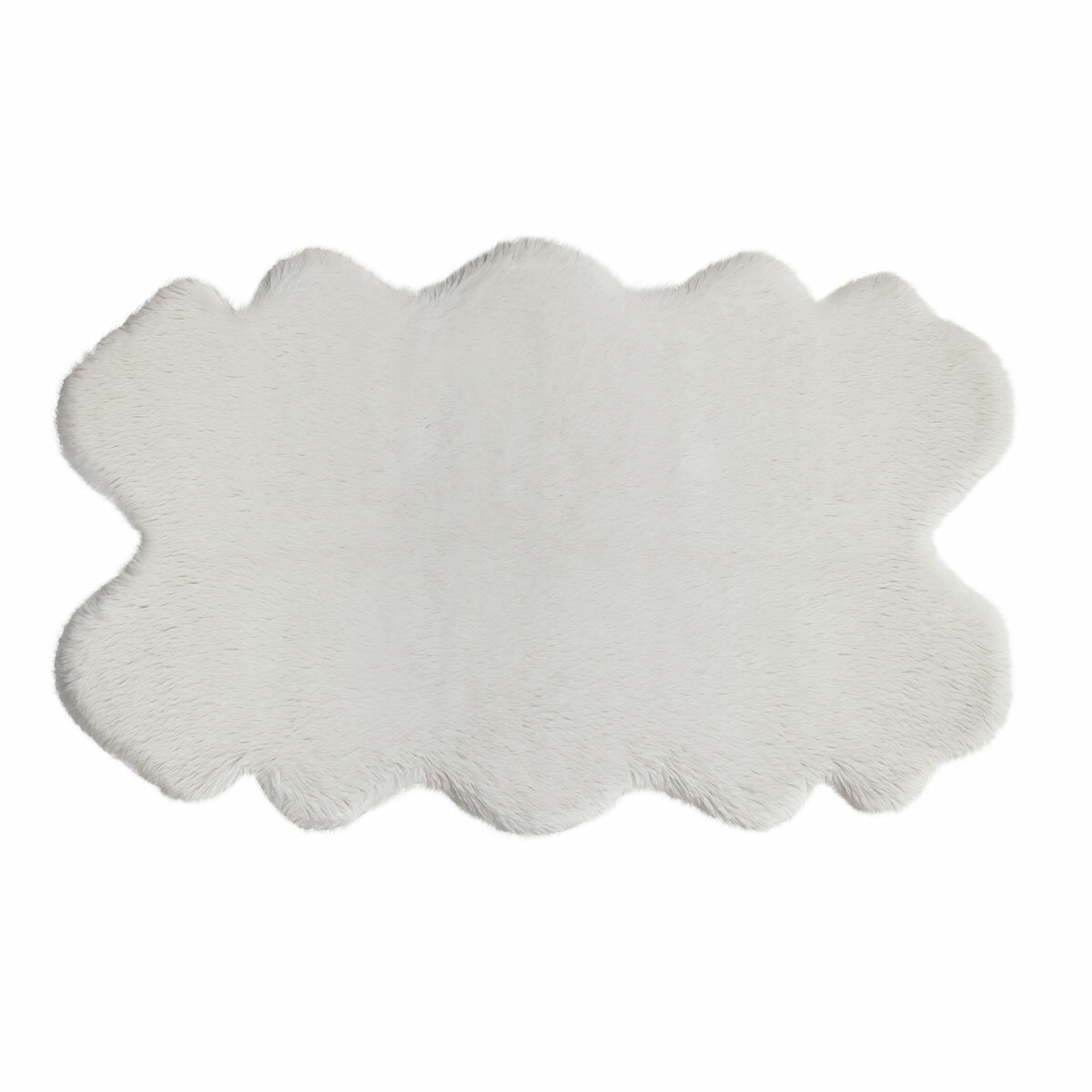 Mon Chateau Faux Fur Ivory Quad Rug, 180 x 100 cm