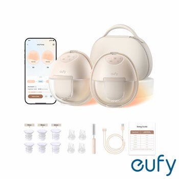 eufy S1 Pro Heated Electric Breast Pump with Charging Case & Replacement Accessories eufy S1 Pro Heated Electric Breast Pump with Charging Case & Replacement Accessories