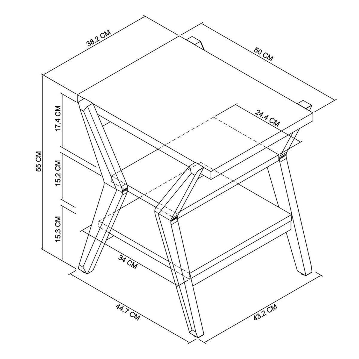 Bentley Designs Kristen Light Oak Lamp Table