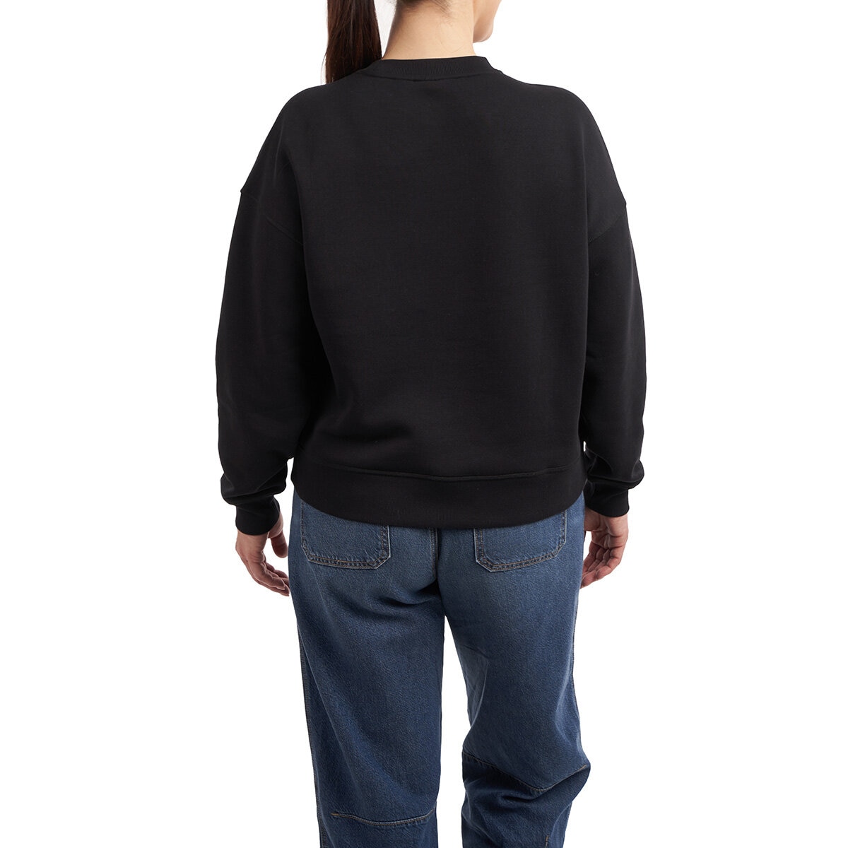 Elle Sport Women's Fleece Cities Crewneck Sweater in Black