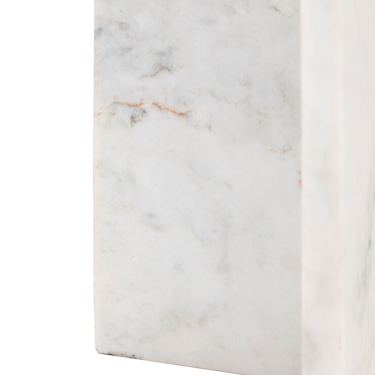 Gallery Amalfi White Marble Side Table