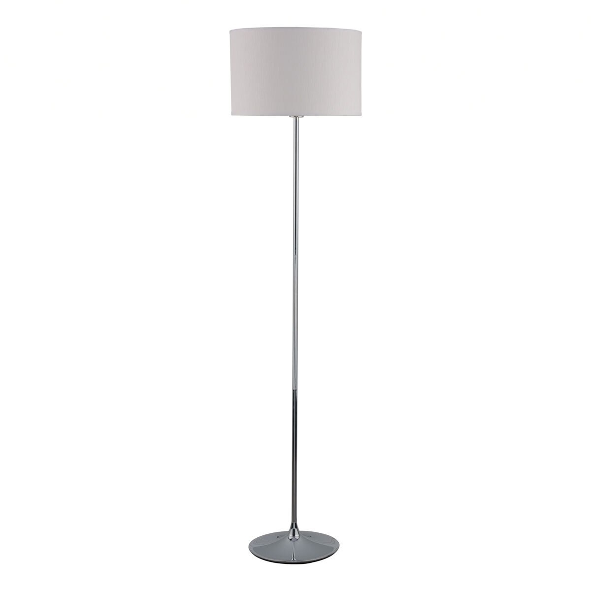 Delta Polished Chrome Floor Lamp with Shade