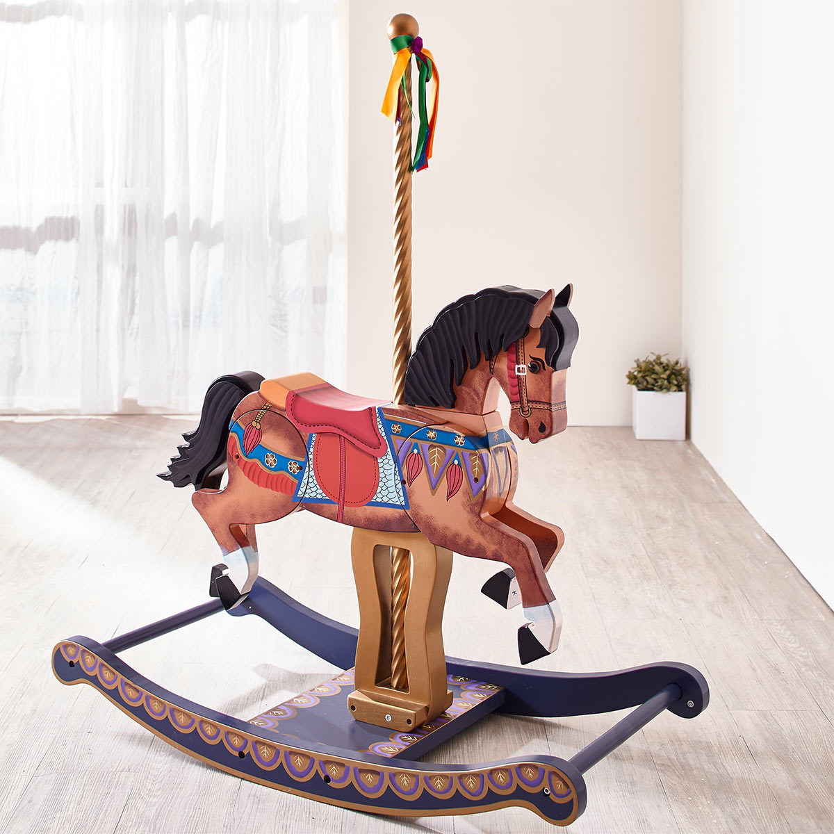 Teamson Kids Merry-Go-Round Rocking Horse (4+ Years)