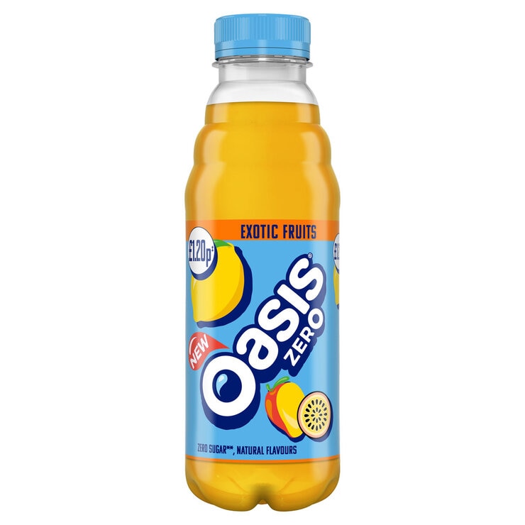Oasis Zero Exotic Fruits PMP £1.20, 500ml Oasis Zero Exotic Fruits PMP £1.20, 500ml